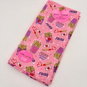 Betsey Johnson 2 Pack Kitchen Towels Pink Fries‎ Before Guys Valentine Holiday